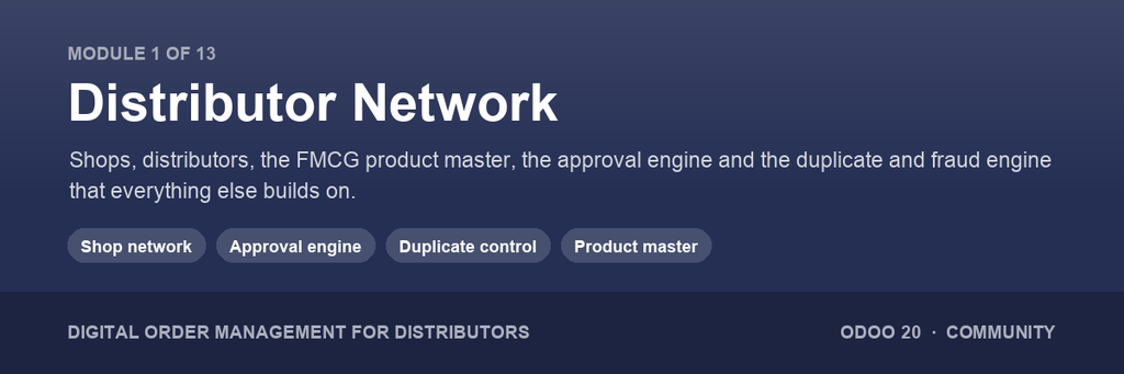 Distributor Management Core