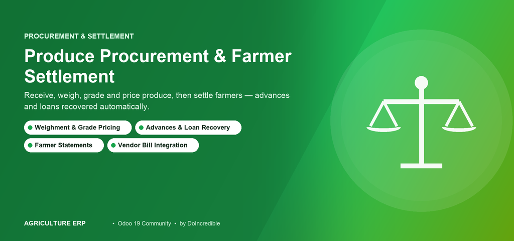 Farmer Produce Procurement & Settlement